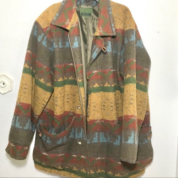 VTG Southwestern Woolrich Men’s Button Coat (M)